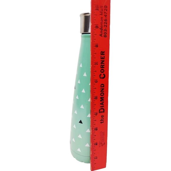 Sip by Swell Insulated Water Bottle Stainless Steel 15 oz Mint Green Triangles - Picture 2 of 8